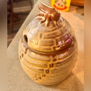 Vintage Frankoma Honey Bee/Hive Jelly Jar, Honey Pot, #803